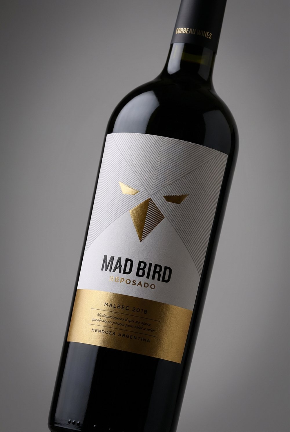 Mad Bird Reposado Malbec 2018, Mendoza — botella de Corbeau Wines