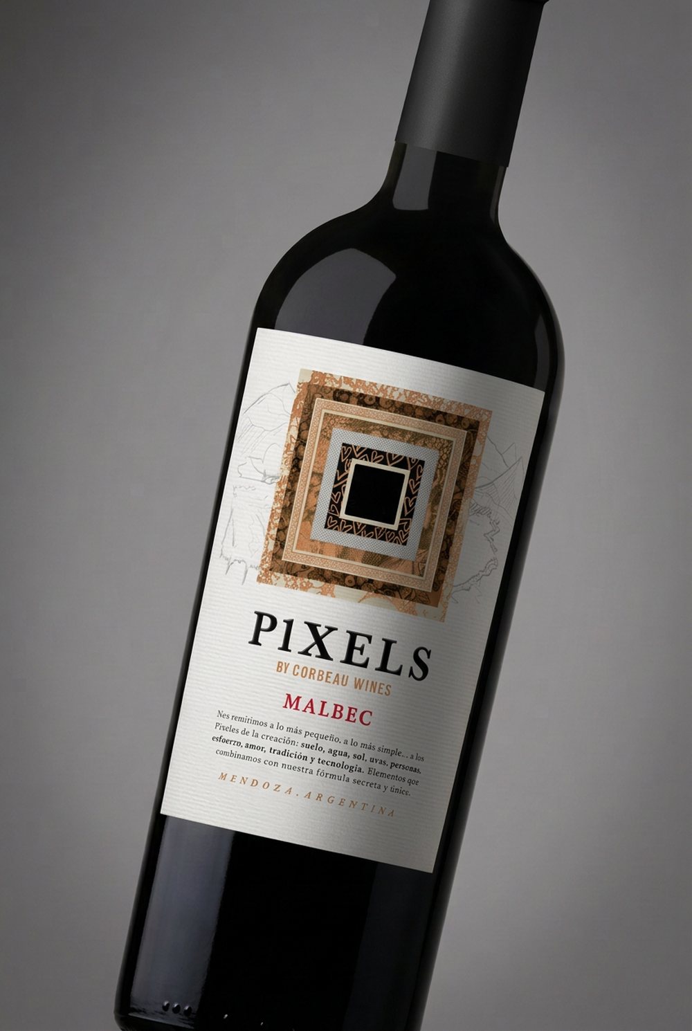 P1XELS by Corbeau Wines Malbec, Mendoza — botella